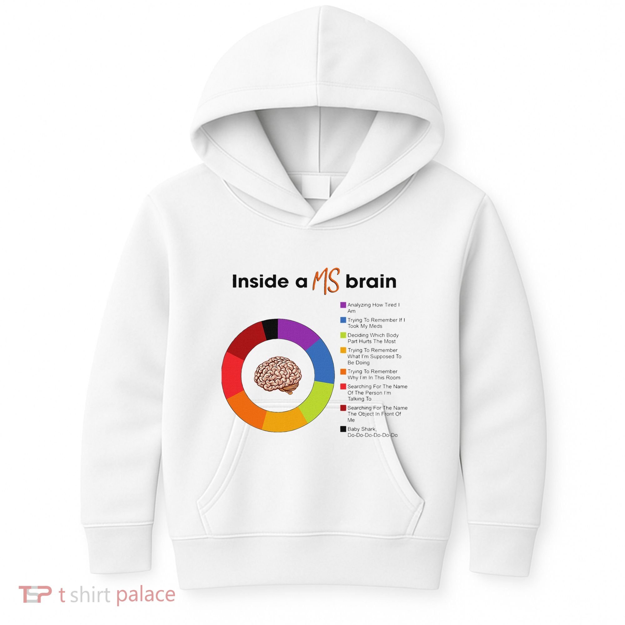 Inside A Ms Brain Multiple Sclerosis Awareness Kids Hoodie