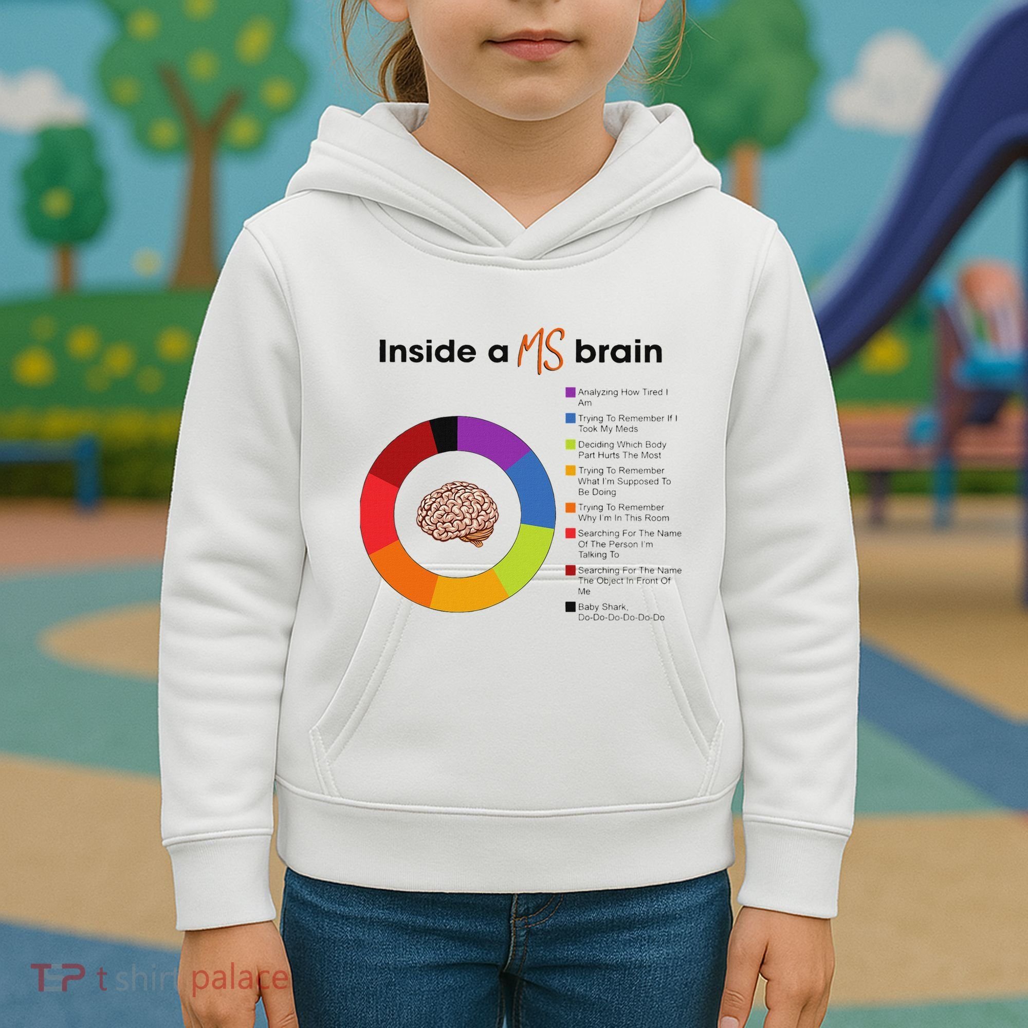 Inside A Ms Brain Multiple Sclerosis Awareness Kids Hoodie
