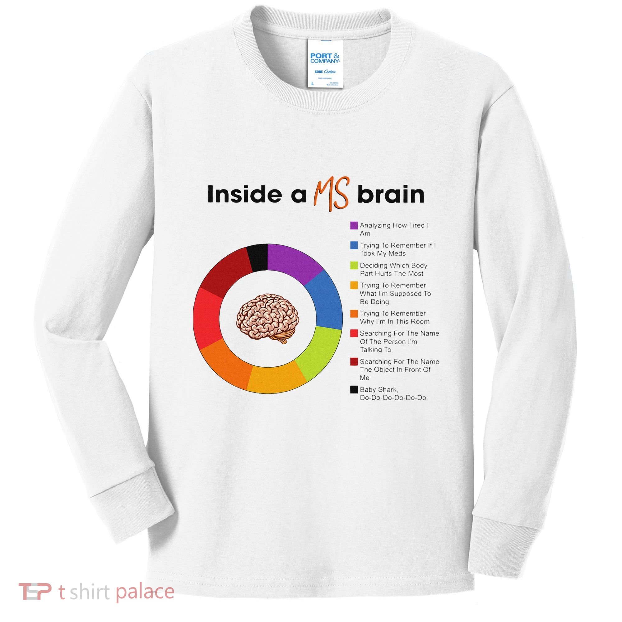 Inside A Ms Brain Multiple Sclerosis Awareness Kids Long Sleeve Shirt