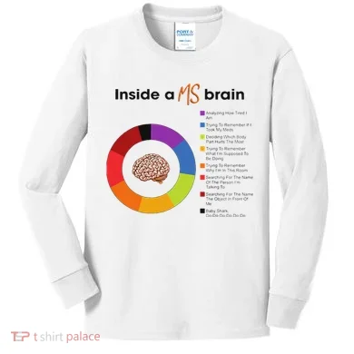 Inside A Ms Brain Multiple Sclerosis Awareness Kids Long Sleeve Shirt