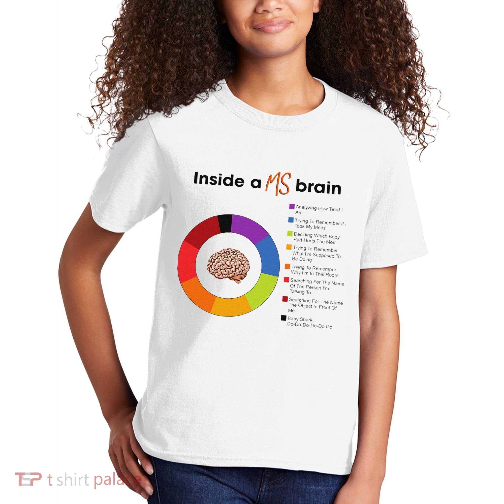 Inside A Ms Brain Multiple Sclerosis Awareness Kids T-Shirt