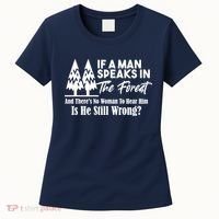 If A Man Speaks In The Forest And There’s No Woman To Hear Him, Is He Still Wrong Women's T-Shirt thumb 0