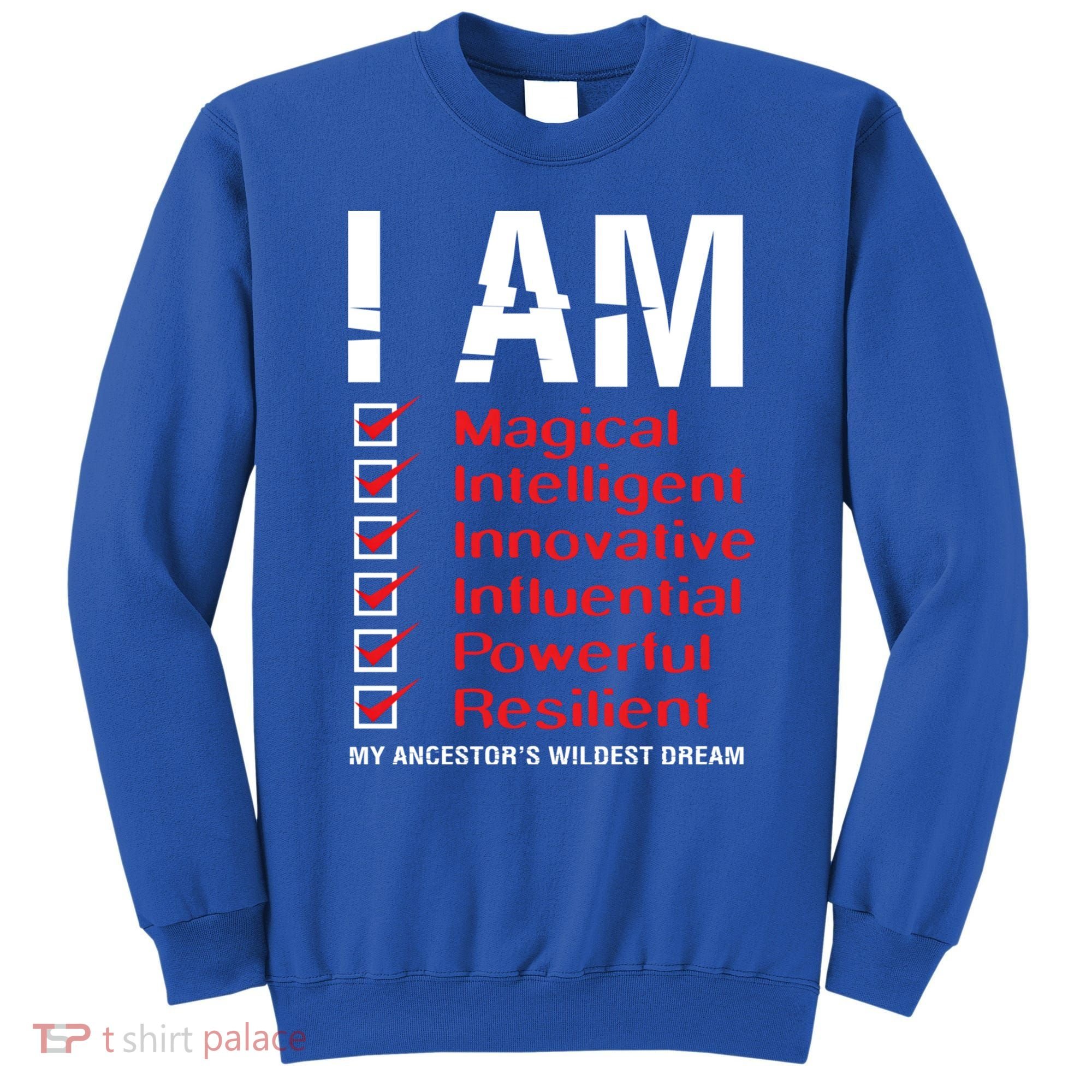 I Am My Ancestors Wildest Dreams Cool Black History Gift Meaningful Gift Sweatshirt