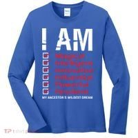 I Am My Ancestors Wildest Dreams Cool Black History Gift Meaningful Gift Women's Long Sleeve Shirt thumb 0