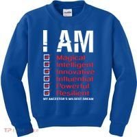 I Am My Ancestors Wildest Dreams Cool Black History Gift Meaningful Gift Kids Sweatshirt thumb 0
