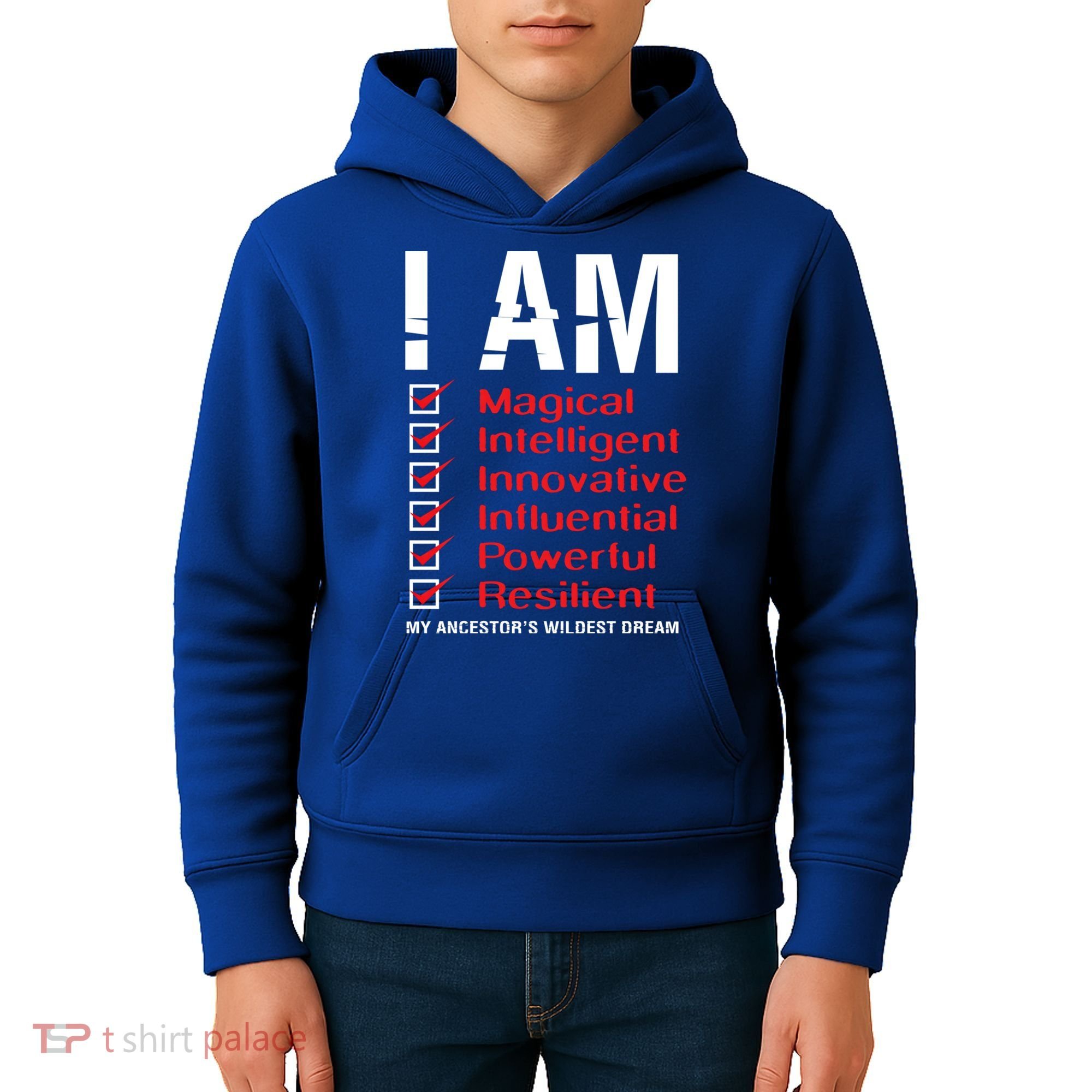 I Am My Ancestors Wildest Dreams Cool Black History Gift Meaningful Gift Kids Hoodie