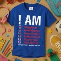 I Am My Ancestors Wildest Dreams Cool Black History Gift Meaningful Gift Kids T-Shirt thumb 3