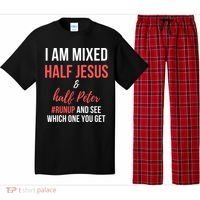 I Am Mixed Half Jesus And Half Peter #Runup And See Gift Pajama Set thumb 0