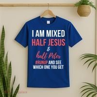 I Am Mixed Half Jesus And Half Peter #Runup And See Gift T-Shirt thumb 2