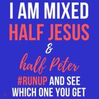 I Am Mixed Half Jesus And Half Peter #Runup And See Gift Baby Bodysuit thumb 2