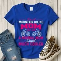 IM A Mountain Biking Mom Cyclist Cycling Coach Bicycle Gift Women's T-Shirt thumb 3