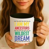 I Am My Ancestors Wildest Dreams Black History Month Gift Coffee Mug thumb 3