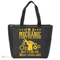 I'm A Mechanic I Can't Fix Stupid But I Can Fix What Stupid Does Tote Bag thumb 0