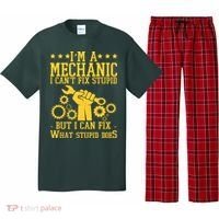 I'm A Mechanic I Can't Fix Stupid But I Can Fix What Stupid Does Pajama Set thumb 0