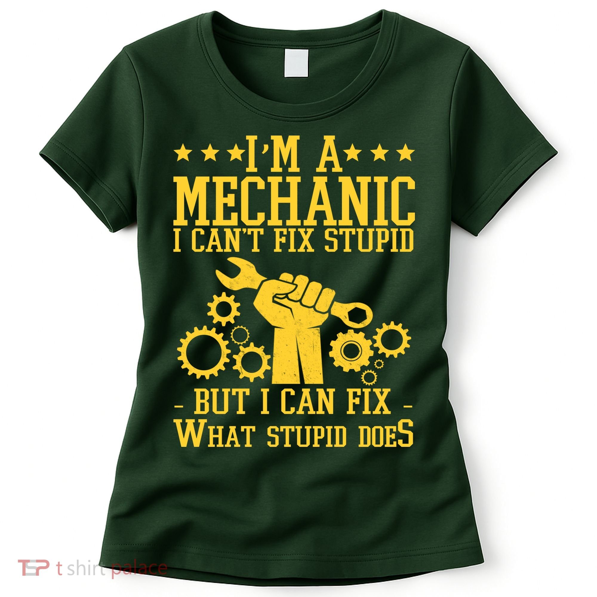I'm A Mechanic I Can't Fix Stupid But I Can Fix What Stupid Does Women's T-Shirt