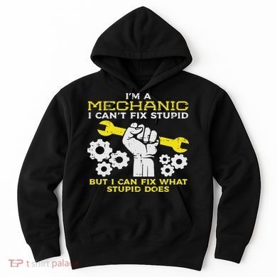 Im A Mechanic Cant Fix Stupid Funny Car Auto Garage Hoodie