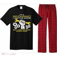 Im A Mechanic Cant Fix Stupid Funny Car Auto Garage Pajama Set thumb 0