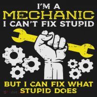 Im A Mechanic Cant Fix Stupid Funny Car Auto Garage Women's Hoodie thumb 2