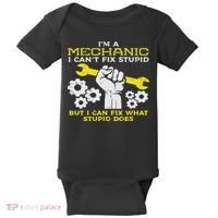 Im A Mechanic Cant Fix Stupid Funny Car Auto Garage Baby Bodysuit thumb 0
