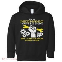 Im A Mechanic Cant Fix Stupid Funny Car Auto Garage Toddler Hoodie thumb 0