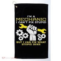 Im A Mechanic Cant Fix Stupid Funny Car Auto Garage Golf Towel thumb 0