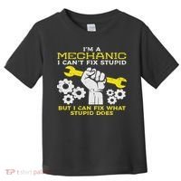 Im A Mechanic Cant Fix Stupid Funny Car Auto Garage Toddler T-Shirt thumb 0