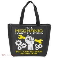 Im A Mechanic Cant Fix Stupid Funny Car Auto Garage Tote Bag thumb 0