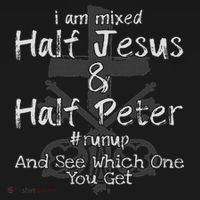 I Am Mixed Half Jesus And Half Peter Christian Runup Gift Baby Bodysuit thumb 2