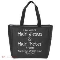 I Am Mixed Half Jesus And Half Peter Christian Runup Gift Tote Bag thumb 0
