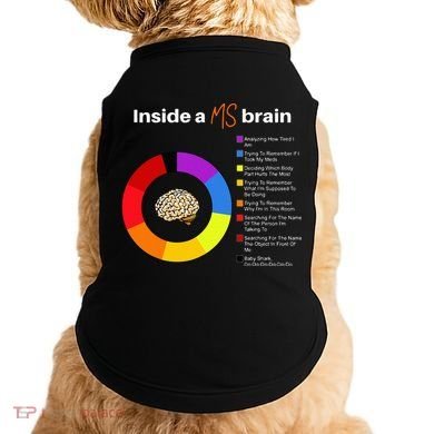 Inside A Ms Brain Multiple Sclerosis Awareness Chart Doggie Tank