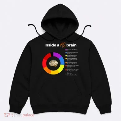 Inside A Ms Brain Multiple Sclerosis Awareness Chart Hoodie