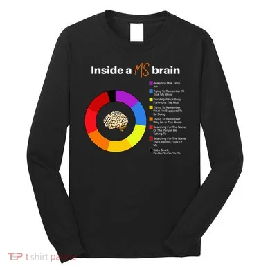 Inside A Ms Brain Multiple Sclerosis Awareness Chart Long Sleeve Shirt