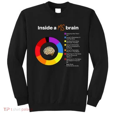 Inside A Ms Brain Multiple Sclerosis Awareness Chart Sweatshirt