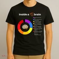 Inside A Ms Brain Multiple Sclerosis Awareness Chart T-Shirt thumb 3