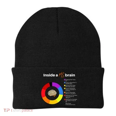 Inside A Ms Brain Multiple Sclerosis Awareness Chart Beanie