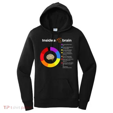 Inside A Ms Brain Multiple Sclerosis Awareness Chart Women's Hoodie