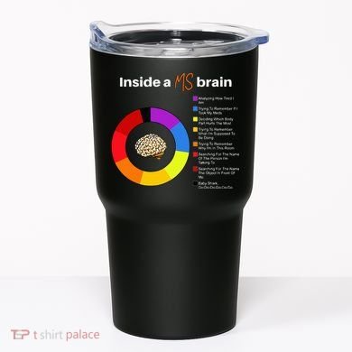 Inside A Ms Brain Multiple Sclerosis Awareness Chart Tumbler