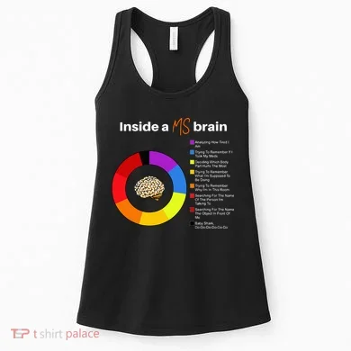 Inside A Ms Brain Multiple Sclerosis Awareness Chart Women's Tank Top