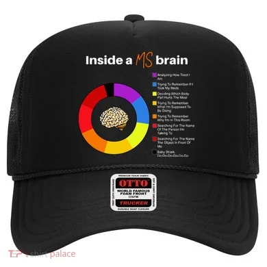 Inside A Ms Brain Multiple Sclerosis Awareness Chart Hat