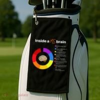 Inside A Ms Brain Multiple Sclerosis Awareness Chart Golf Towel thumb 2