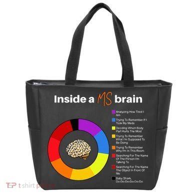 Inside A Ms Brain Multiple Sclerosis Awareness Chart Tote Bag