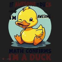 IM Awesome Math Confirms IM A Duck Funny Cute Duck Humor Beanie thumb 2