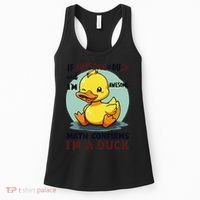 IM Awesome Math Confirms IM A Duck Funny Cute Duck Humor Women's Tank Top thumb 0