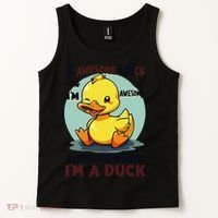 IM Awesome Math Confirms IM A Duck Funny Cute Duck Humor Tank Top thumb 2