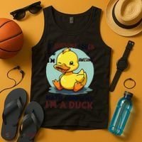 IM Awesome Math Confirms IM A Duck Funny Cute Duck Humor Tank Top thumb 4