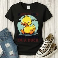 IM Awesome Math Confirms IM A Duck Funny Cute Duck Humor Women's T-Shirt thumb 3