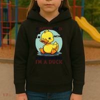 IM Awesome Math Confirms IM A Duck Funny Cute Duck Humor Kids Hoodie thumb 3