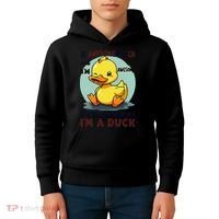 IM Awesome Math Confirms IM A Duck Funny Cute Duck Humor Kids Hoodie thumb 4