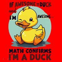 IM Awesome Math Confirms IM A Duck Funny Cute Duck Humor Santa Hat thumb 1