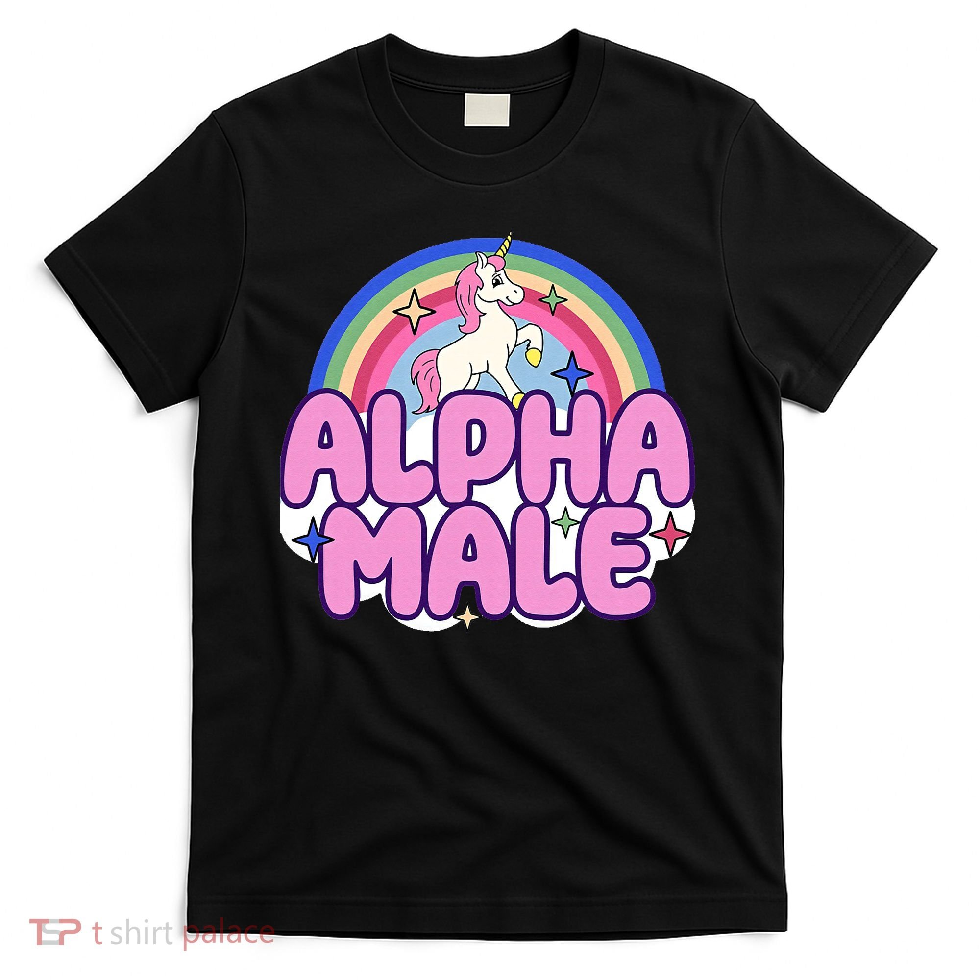 Ironic Alpha Male Unicorn Rainbow Funny T-Shirt